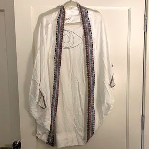 Pitusa white cover up w/evil eye one size fits all